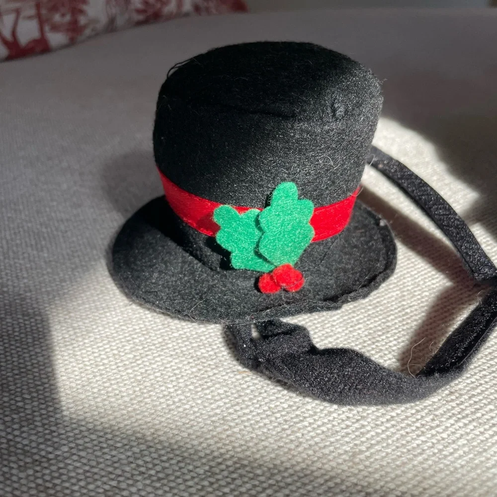 🎩 Cat Snowman Top Hat | Christmas Pet Hat | Holiday Cat Accessory